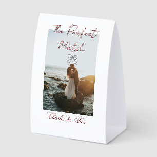 The perfect match wedding couple photo retro mauve