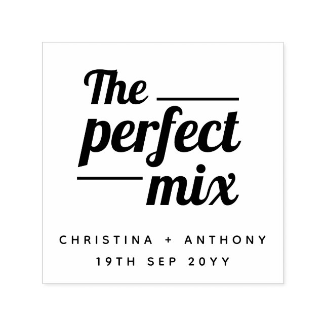 The Perfect Mix Bold Typography Wedding Stamp (Design)
