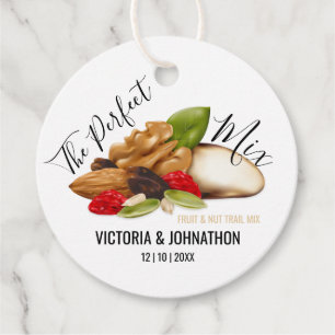 The Perfect Mix Fruit Nut Thank You Wedding Trail Favour Tags