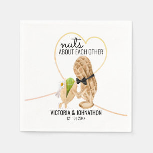 The Perfect Mix Nuts Funny   Wedding Treat Napkin