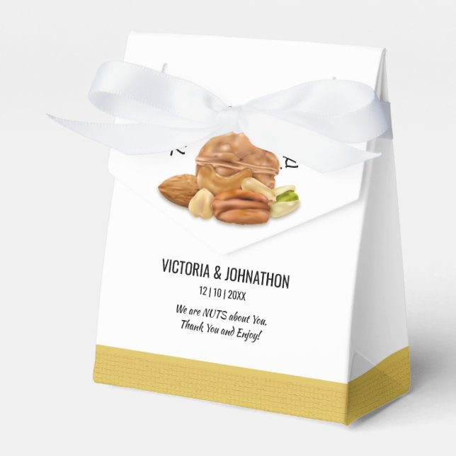 The Perfect Mix Nuts Thank You Wedding Treat Favour Box (Front Side)
