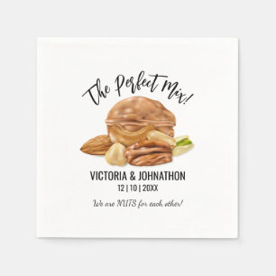 The Perfect Mix Nuts Thank You   Wedding Treat Napkin
