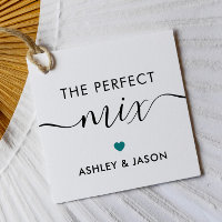 The Perfect Mix Spice or Trail Mix Gift Tag, Teal