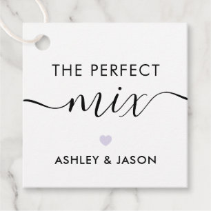 The Perfect Mix Spice or Trail Mix Tag, Lavender Favour Tags