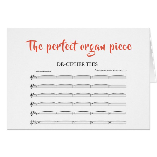 The perfect organ piece (Front Horizontal)