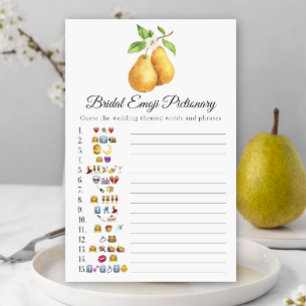 The perfect pair Bridal shower emoji pictionary