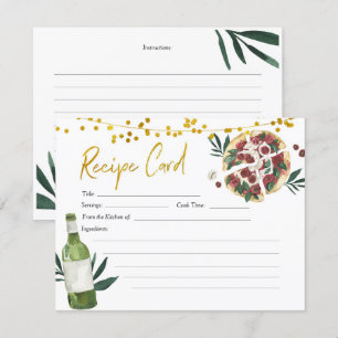 The Perfect Pair Bridal Shower Recipe Card