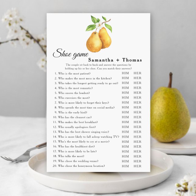 the perfect pair - bridal shower Shoe game (Creator Uploaded)