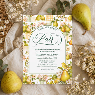 The Perfect Pair Cottagecore Bridal Shower Invitation