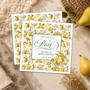 The Perfect Pair Cottagecore Bridal Shower Napkin