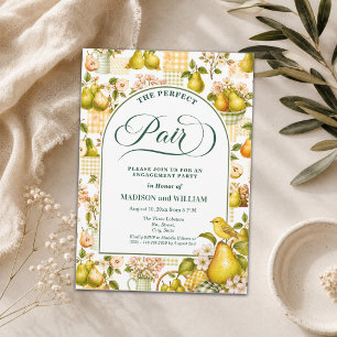 The Perfect Pair Cottagecore Engagement Party Invitation
