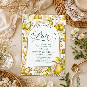 The Perfect Pair Cottagecore Wedding Shower Invitation