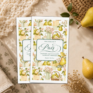 The Perfect Pair Cottagecore Wedding Shower Napkin