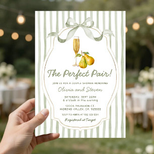 The Perfect Pair Couples Shower Pear Invitation