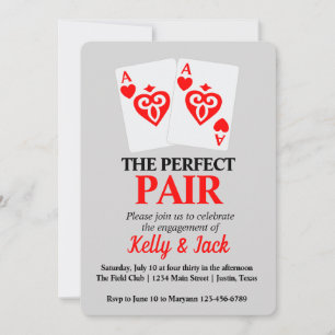 The Perfect Pair Engagement Party Invitation