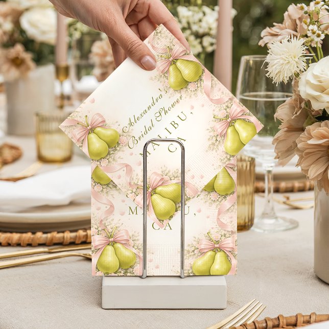 The Perfect Pair Pear Bridal Shower Napkin (Creator Uploaded)