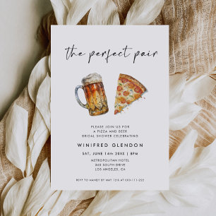 The Perfect Pair Pizza and Beer Bridal Shower Invitation
