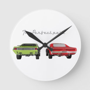 The Perfect Pair Round Clock