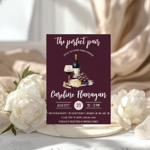 The Perfect Pair! Wine and Cheese Bridal Shower Invitation