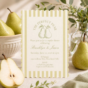 The Perfect Pear Couples Bridal Shower  Invitation