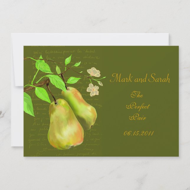 The Perfect Pear Invitation (Front)