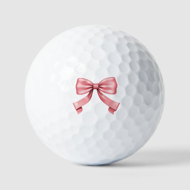 The Perfect Pink Bow Golf Balls (Front)