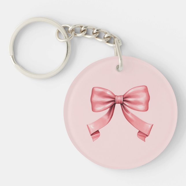 The Perfect Pink Bow Key Ring (Front)