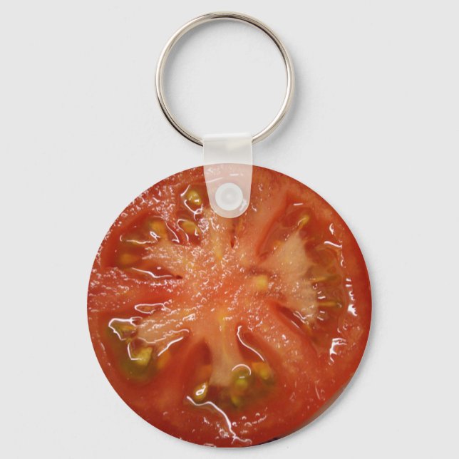 The Perfect Slice Tomato Key Ring (Front)