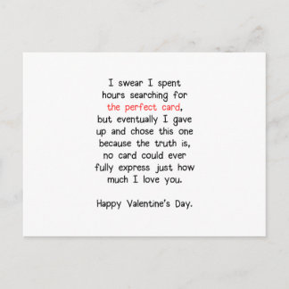 The Perfect Valentine's Day Card