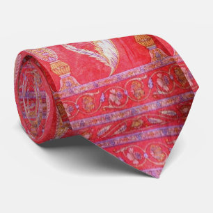 The perfect vintage red silk Indian Tie *