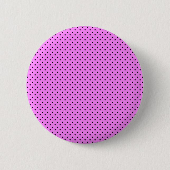 The Perfectly Balanced Bubblegum Pink & Black Dots 6 Cm Round Badge (Front)