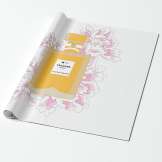 the perfume and the peonies wrapping paper