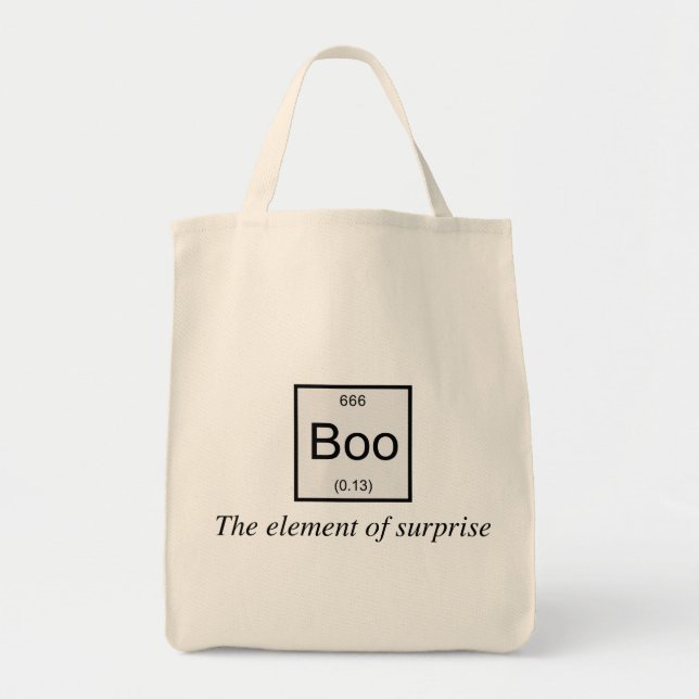 The periodic table element of surprise is Boo, Tote Bag (Front)