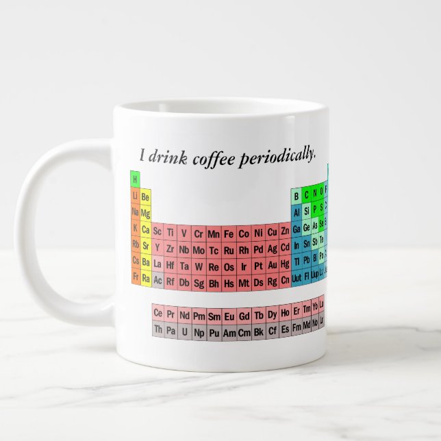 The Periodic Table (Simple Style) Large Coffee Mug (Left)