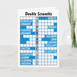 The Periodic Table Word Scramble Card