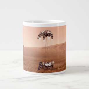 The Perseverance Rover Landing Safely On Mars. Large Coffee Mug