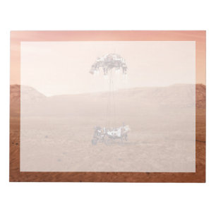 The Perseverance Rover Landing Safely On Mars. Notepad