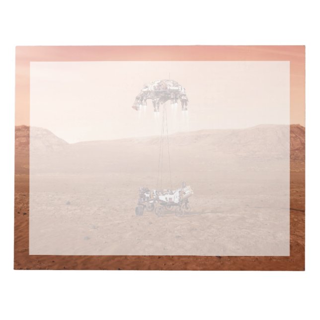 The Perseverance Rover Landing Safely On Mars. Notepad (Front)