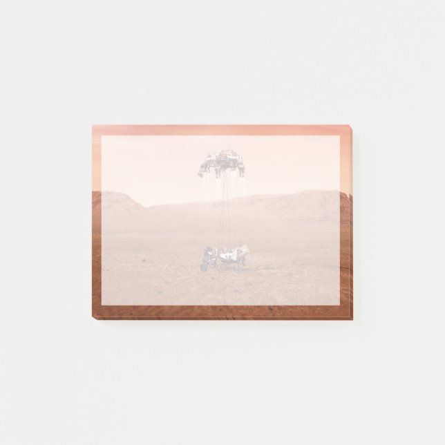 The Perseverance Rover Landing Safely On Mars. Post-it Notes (Front)