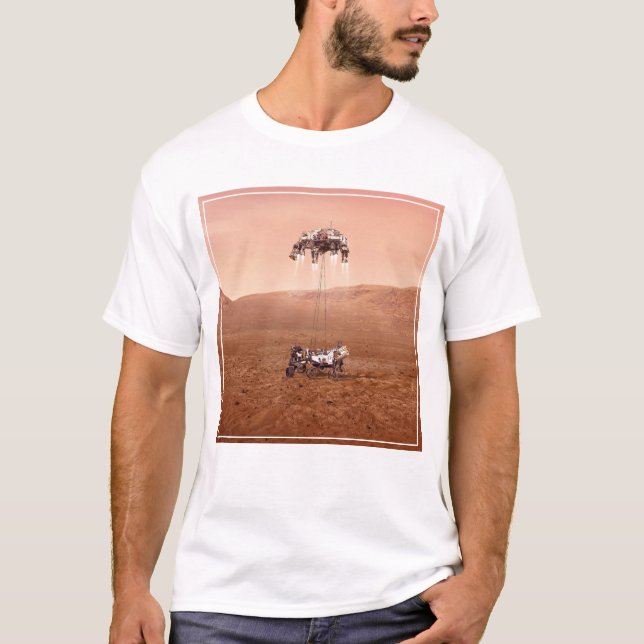 The Perseverance Rover Landing Safely On Mars. T-Shirt (Front)