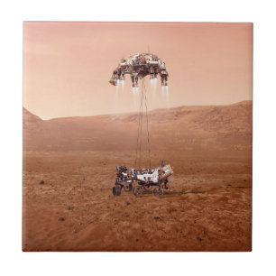 The Perseverance Rover Landing Safely On Mars. Tile