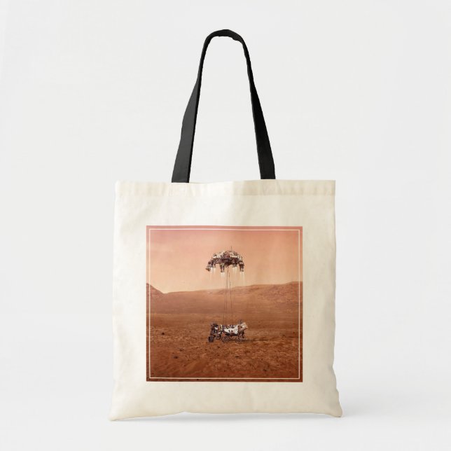 The Perseverance Rover Landing Safely On Mars. Tote Bag (Front)