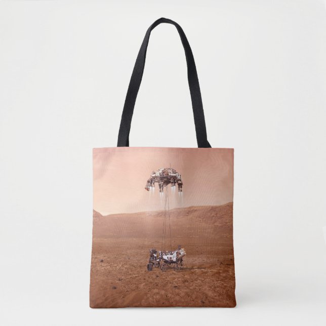The Perseverance Rover Landing Safely On Mars. Tote Bag (Front)