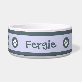 The Personalised Blue Pastel Dog Bowl