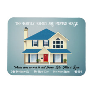 The Personalised Moving Announcement Simple Clean Magnet