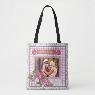 The Personalised Picture Frame with Custom Text  Tote Bag