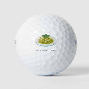 'The Pesto's Yet To Come' Charming Pesto Pasta Fun Golf Balls