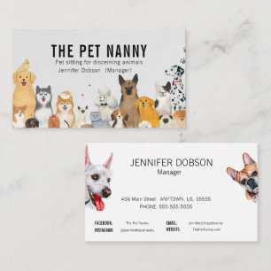 The Pet Nanny...Pet sitting Dog Business Card
