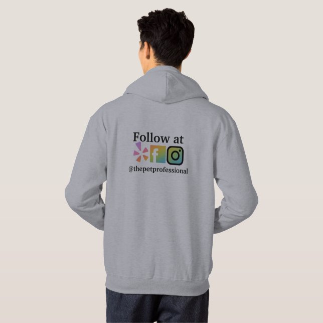 The Pet Professional Grey Hoodie (Back Full)