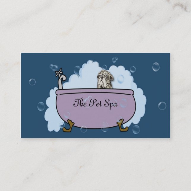 The pet spa business card (Front)
